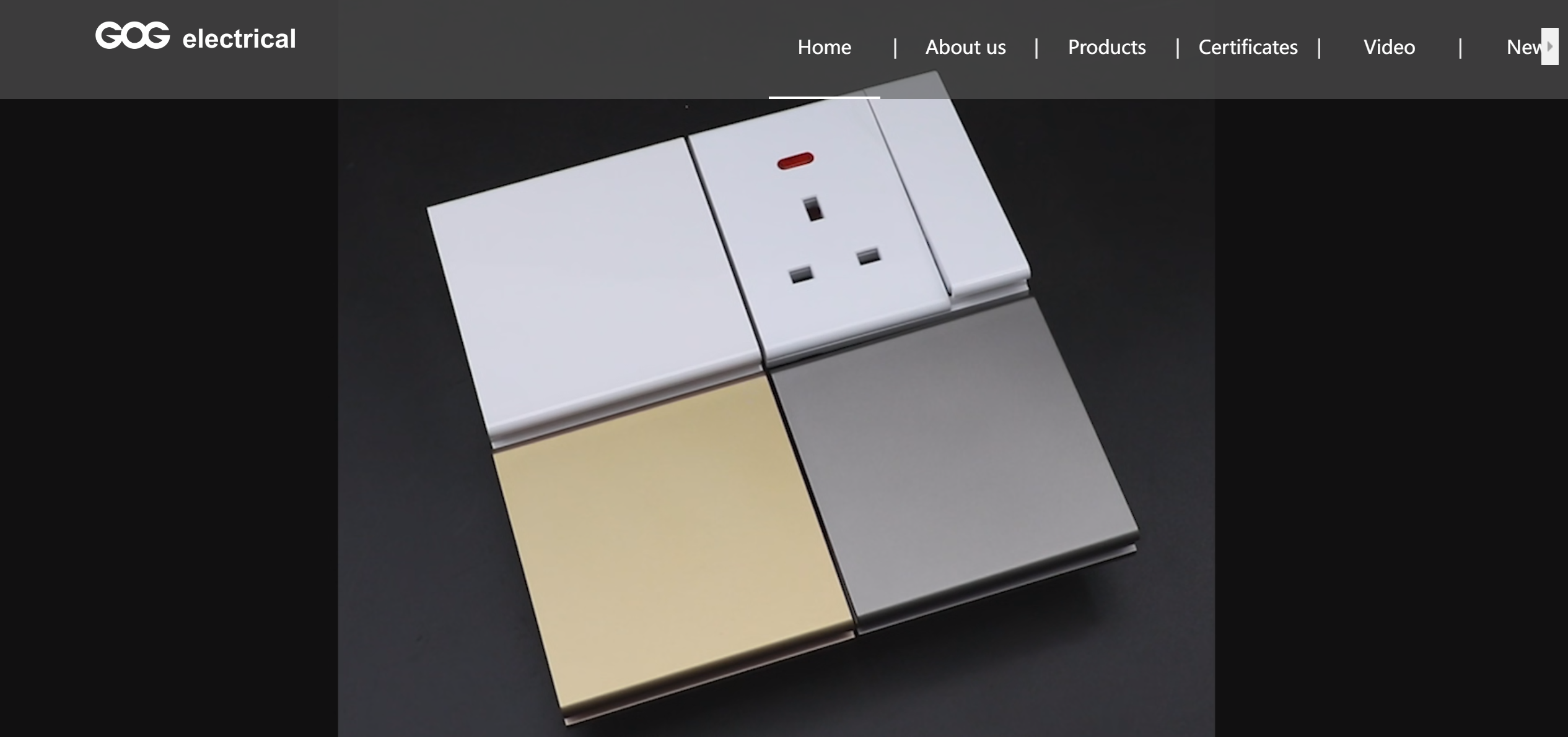 A close-up of GOG Electrical Appliance's switch products